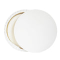30*30 BT Canvas Streched White Round