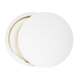 30*30 BT Canvas Streched White Round