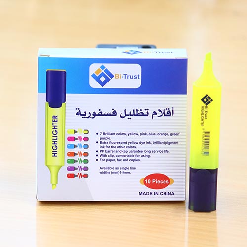 Yellow Highlighter Pack of 10 | Bi-Trust