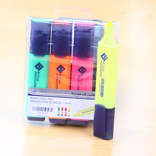 Standard Colour Highlighter Set of 4 | Bi-Trust