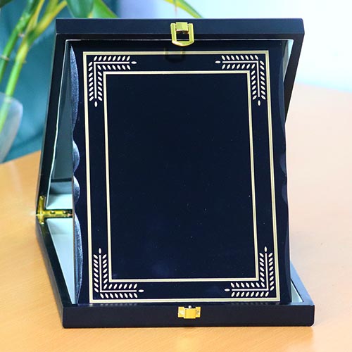 Wooden Trophy Black with Wooden Box-19-17B
