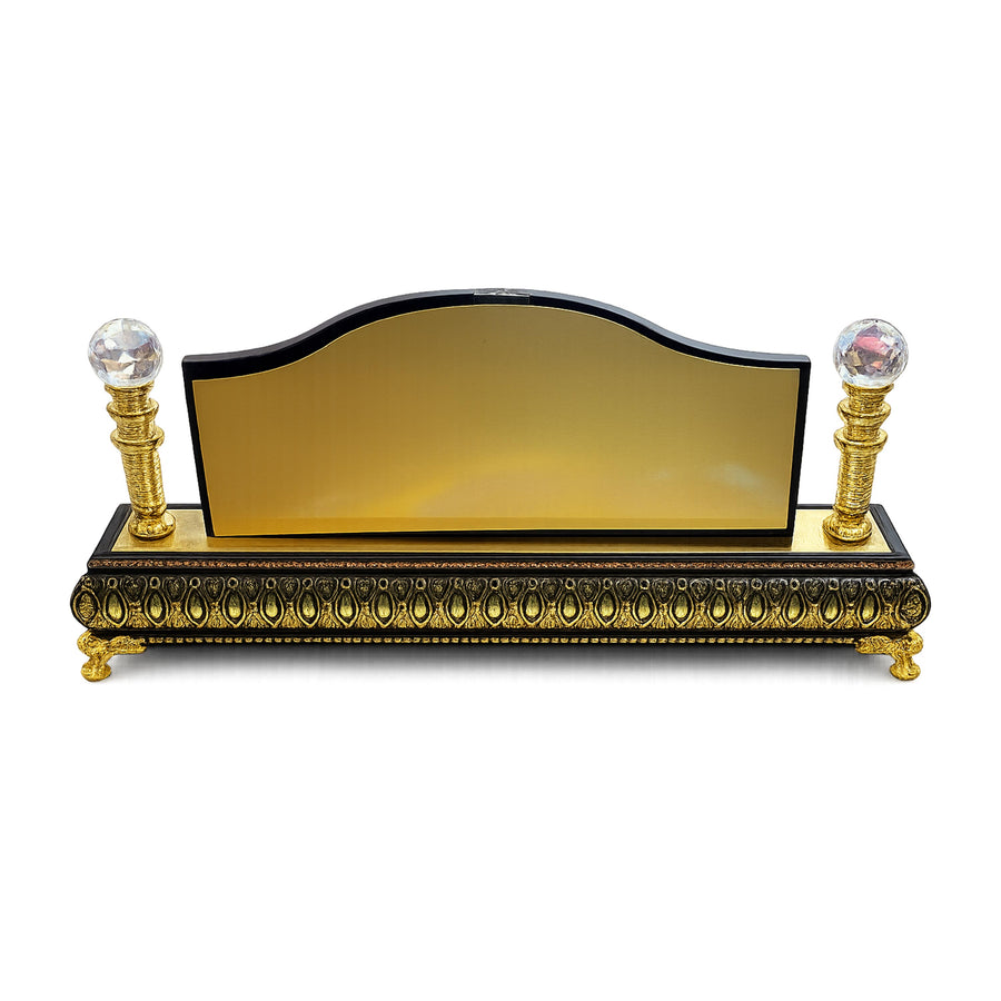 Luxury Name Desk Stand wood Black with base-7050
