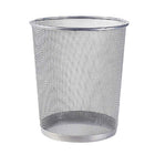 Metal Mesh Waste Bin, Large, Silver