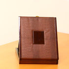 Crocodile Leather Trophy A4 with Wooden Box, Brown – Model 7060