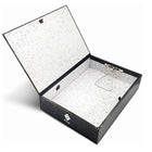 Closed Leather Box File, A4, Black