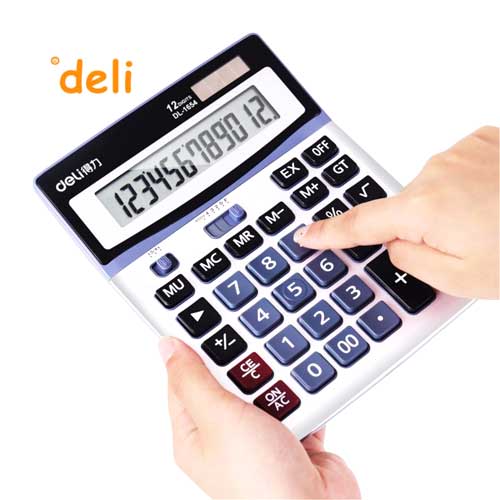 آلة حاسبة مالية Deli 1654