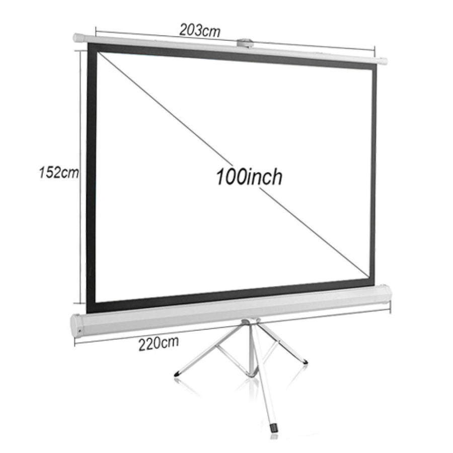 Tripod Projector Screen 100-Inch – 203 × 152 cm