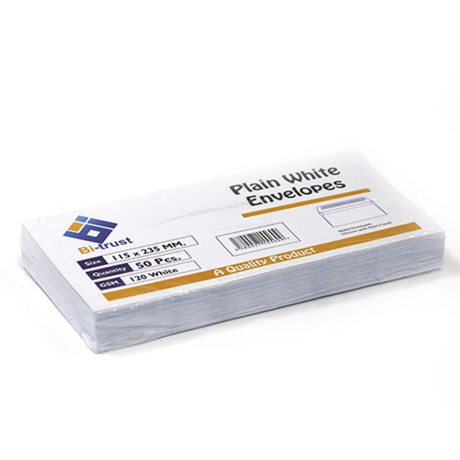 Paper Envelope White 11.5 × 23.5 cm Pack of 50 – 120 gsm