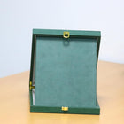 Luxury Leather Trophy Green A5 with Wooden Box-7070