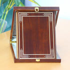 Wooden Trophy Plaque with Wooden Box, Burgundy