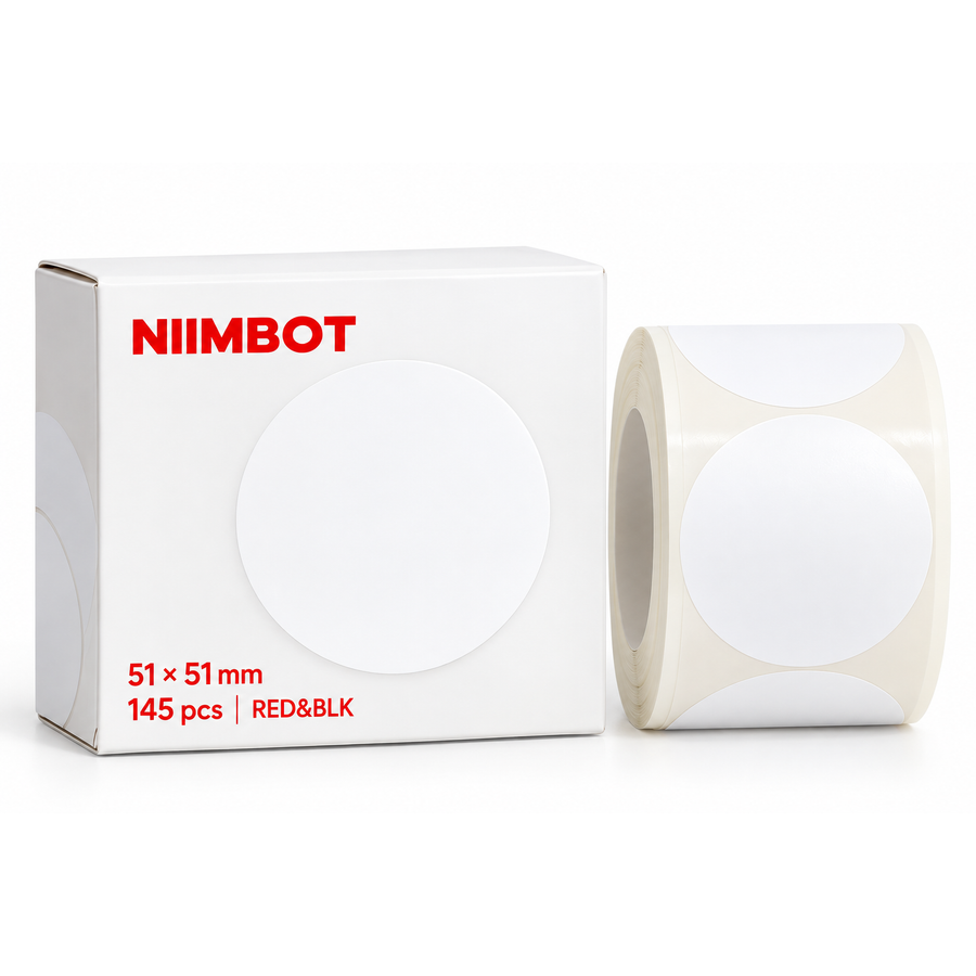 ملصقات NIIMBOT حرارية بالأحمر والأسود لطابعات B21 Pro وB1 Pro وB2 Pro