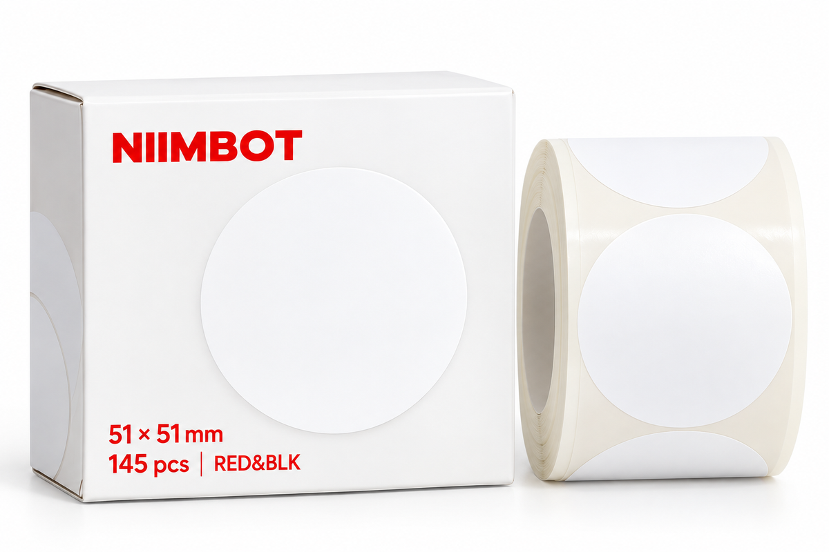 ملصقات NIIMBOT حرارية بالأحمر والأسود لطابعات B21 Pro وB1 Pro وB2 Pro - الصورة 1