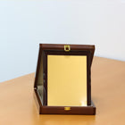 Luxury Wooden Trophy Burgandy A5 with Wooden Box-7062