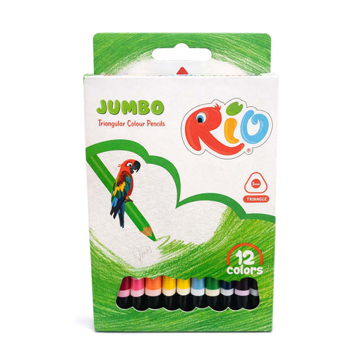 Rio 12-Colour Jumbo Triangular Colour Pencils