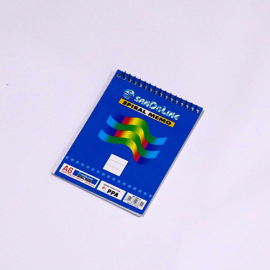 Spiral Ruled Notebook, A6, Blue