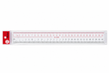 Bi-Trust Plastic Ruler 30 cm, Transparent with Metric and Inch Markings