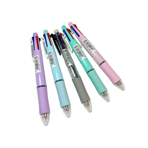 Bi-Trust 5-in-1 Pen with 4 Ink Colours, Mechanical Pencil and Eraser