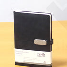 Lined Leather Notebook A5 with Magnetic Closure, Black