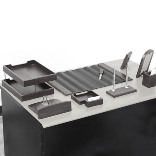 Luxury Wooden Desk Set, 10 Pieces,Black
