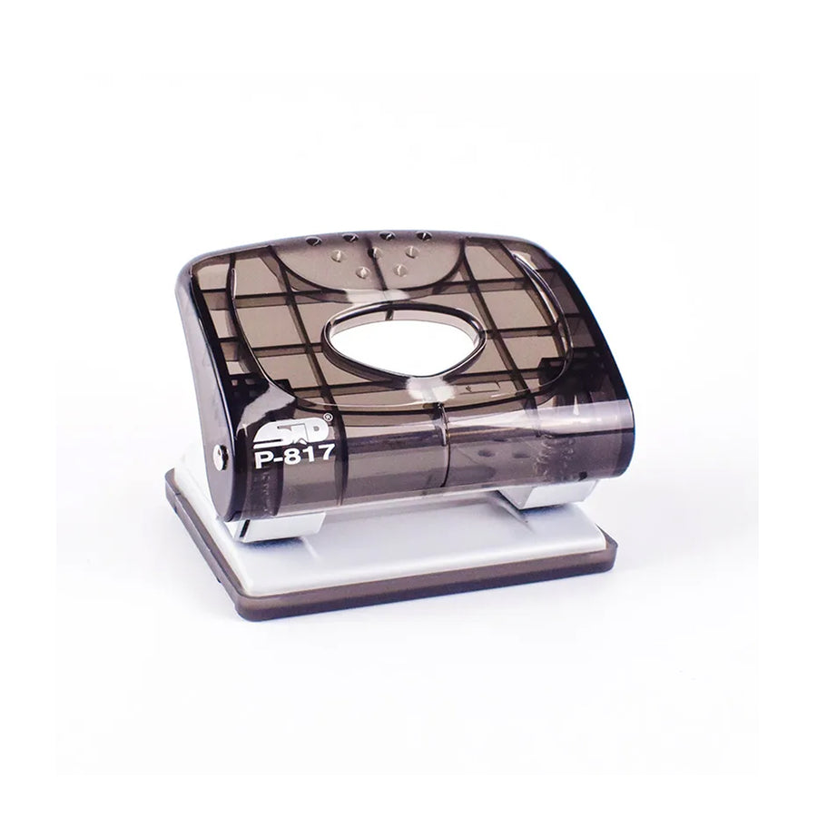 STD Paper Punch 2-Hole P-817T, Transparent – up to 20 Sheets