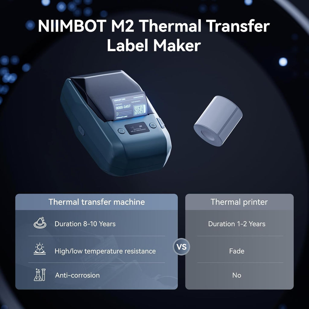NIIMBOT M2 2-Inch Thermal Transfer Label Printer - image 4