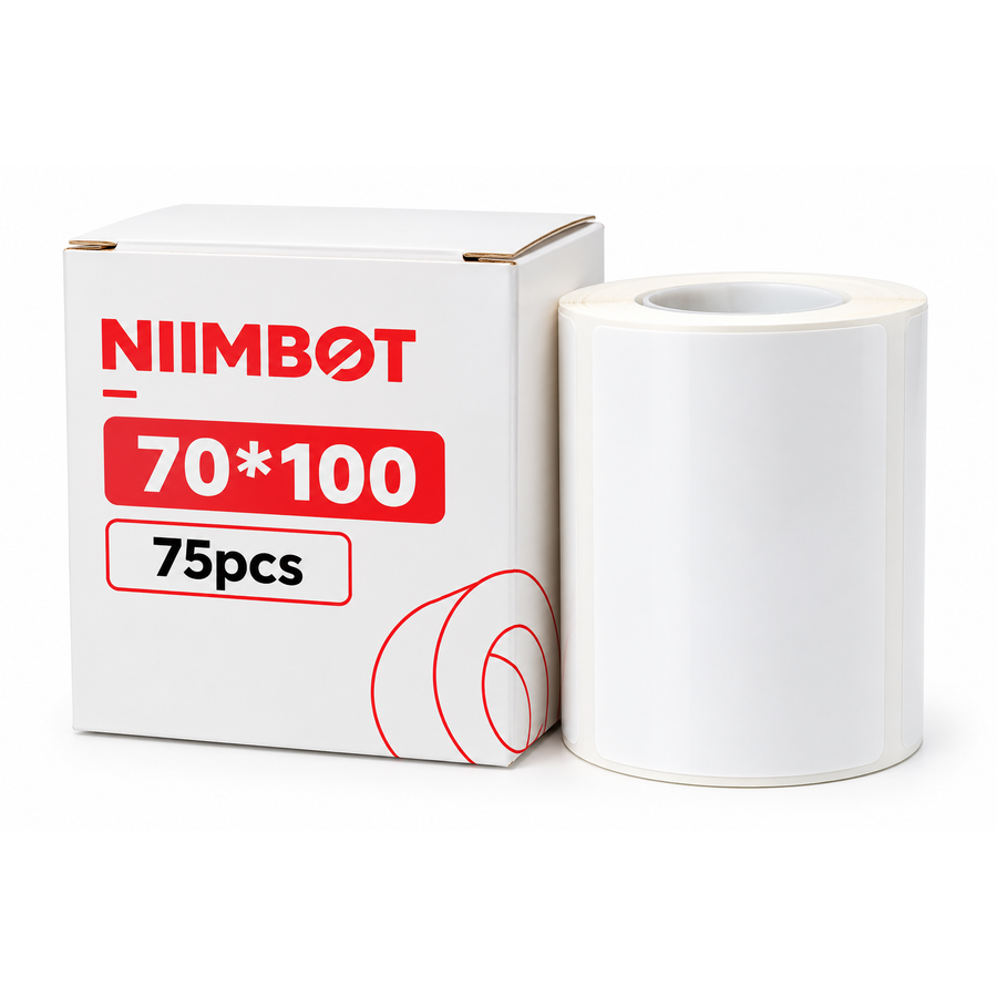 ورق ملصقات NIIMBOT أبيض لطابعات B3S وB31