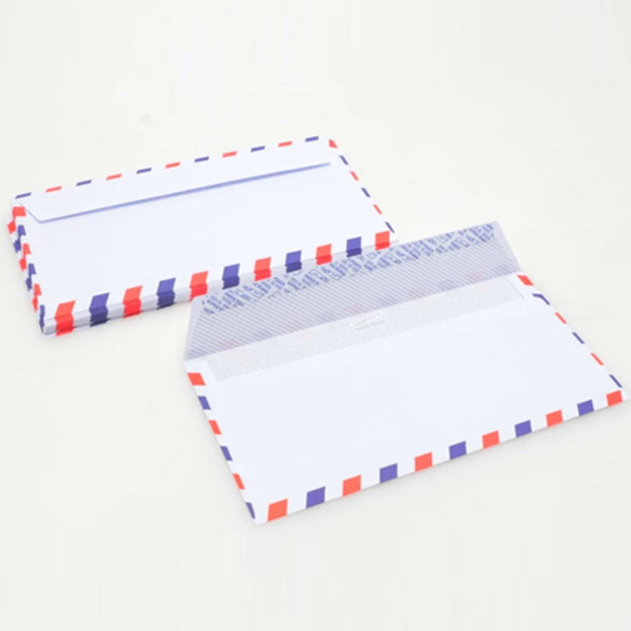 ظرف ورق ابيض و ازرق 11.5سم*22.5سم-مغلف-عبوة 50 حبة-80 جرام