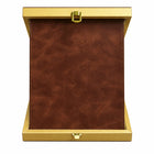 Luxury Leather Trophy Brown A5 with Wooden Box-7073