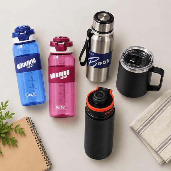 Kids lunch boxes and water bottles at BiTrust Kuwait