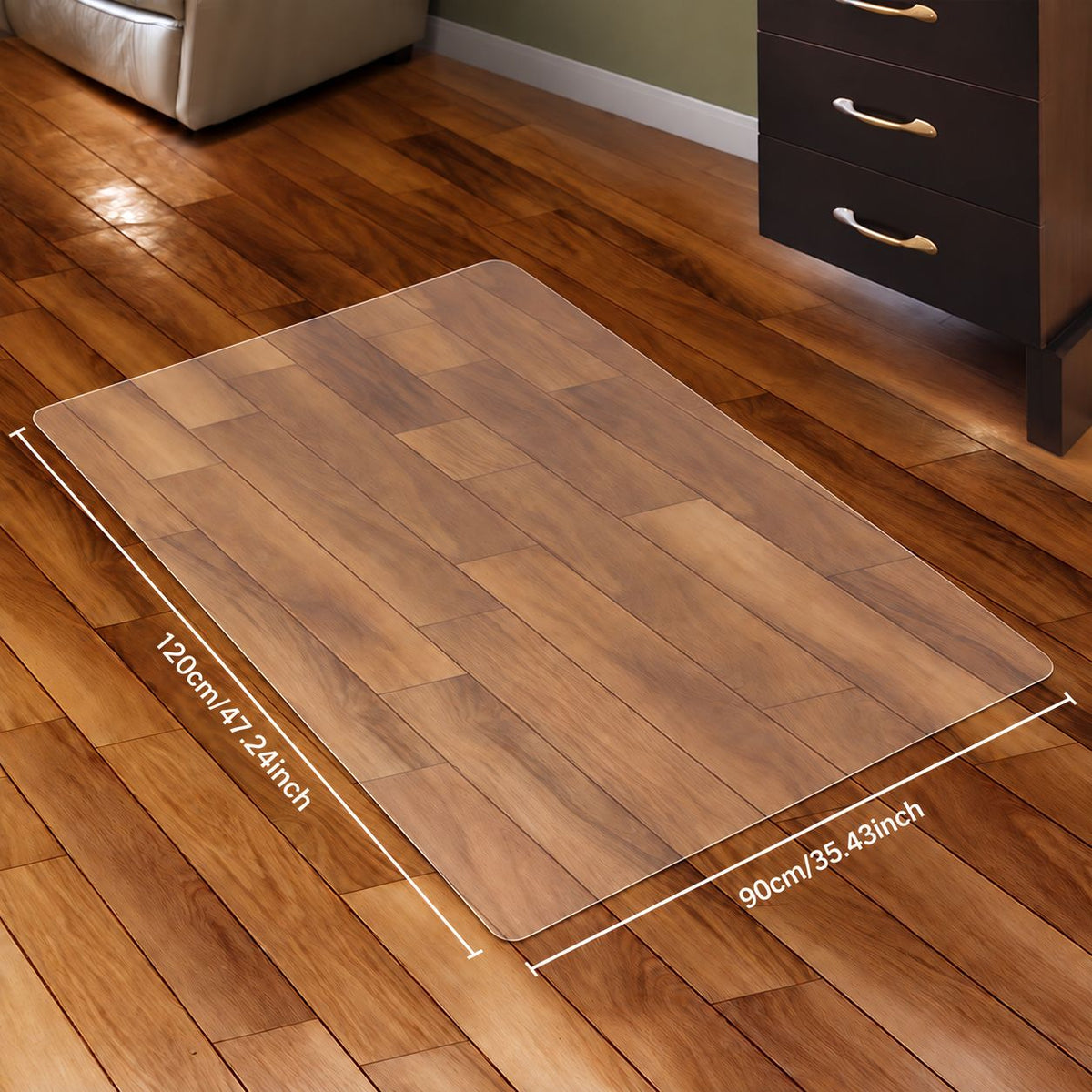 Chair Mat for Hard Floors, 90 × 120  | Bi-Trust