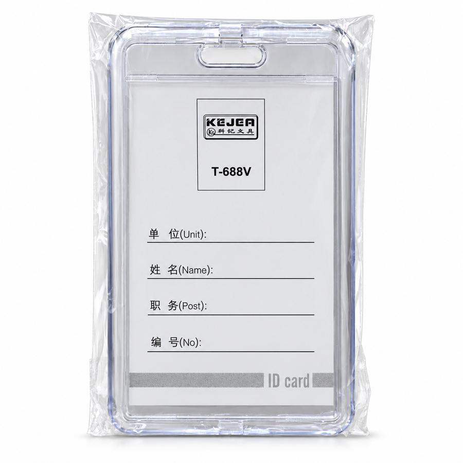 Kejea Vertical ID Card Holder  clear (T-688V)