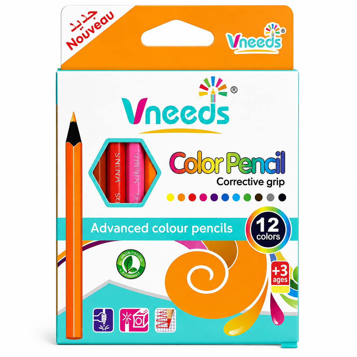 Vneeds 12-Colour Pencils