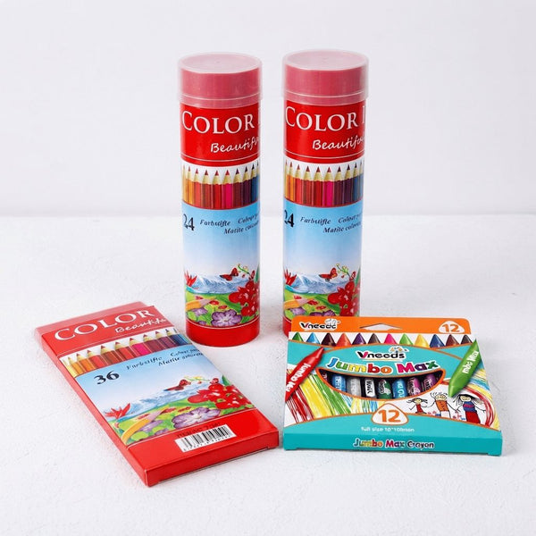 Colored pencils and crayons at BiTrust Kuwait