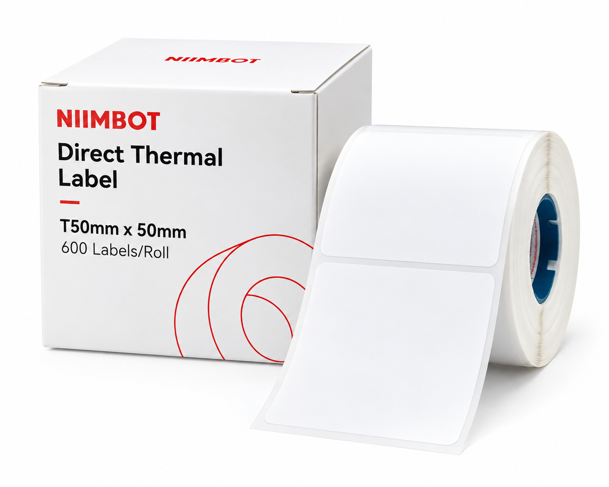 NIIMBOT Label Roll for K2 & K3, 50 x 50 mm, 600 Labels - image 1