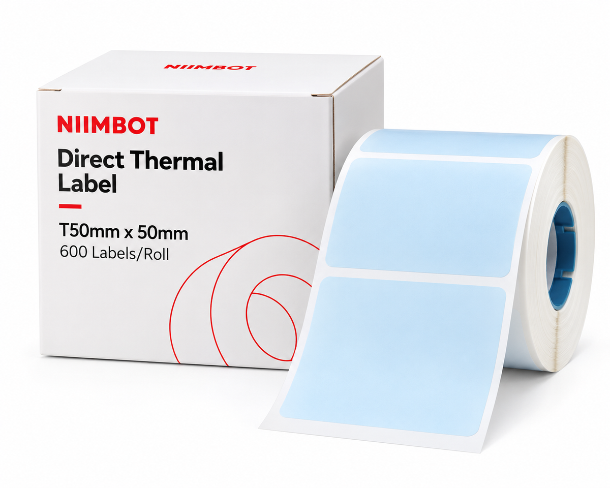 ملصقات NIIMBOT لطابعات K2 وK3، مقاس 50 × 50 مم، 600 ملصق - الصورة 1