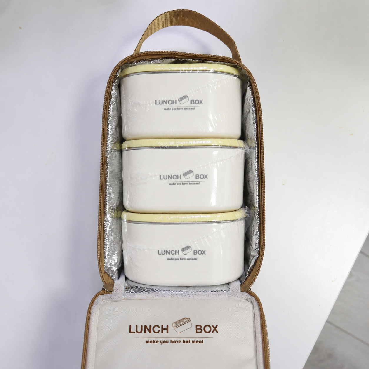 Lunch Box 3 Parts inside Bag-BT-7443