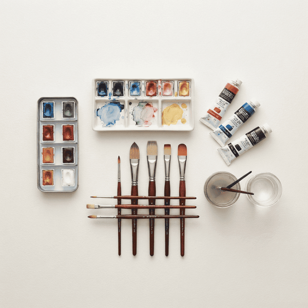 Paints and brushes at BiTrust Kuwait