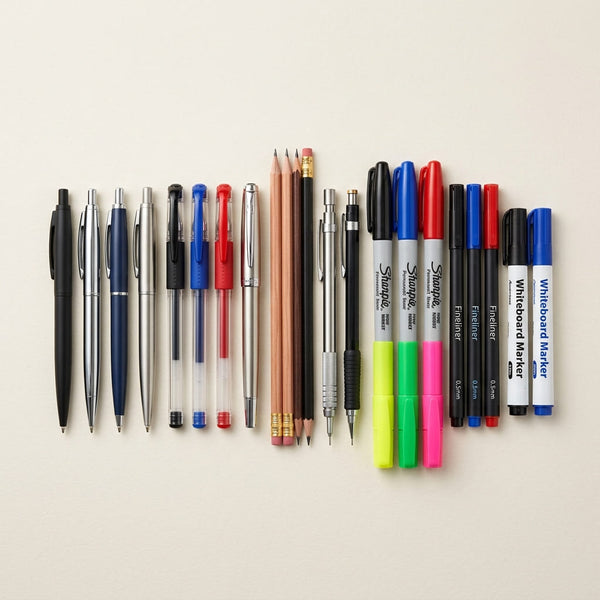 Pens, markers, pencils and writing supplies at BiTrust Kuwait