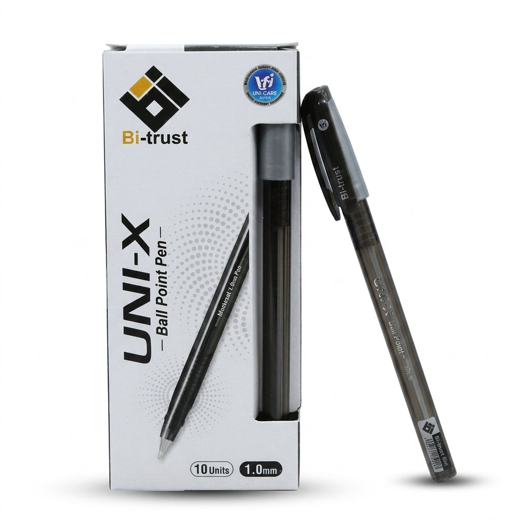 Bi-Trust Uni-X Ballpoint Pen, 1 mm, black ink