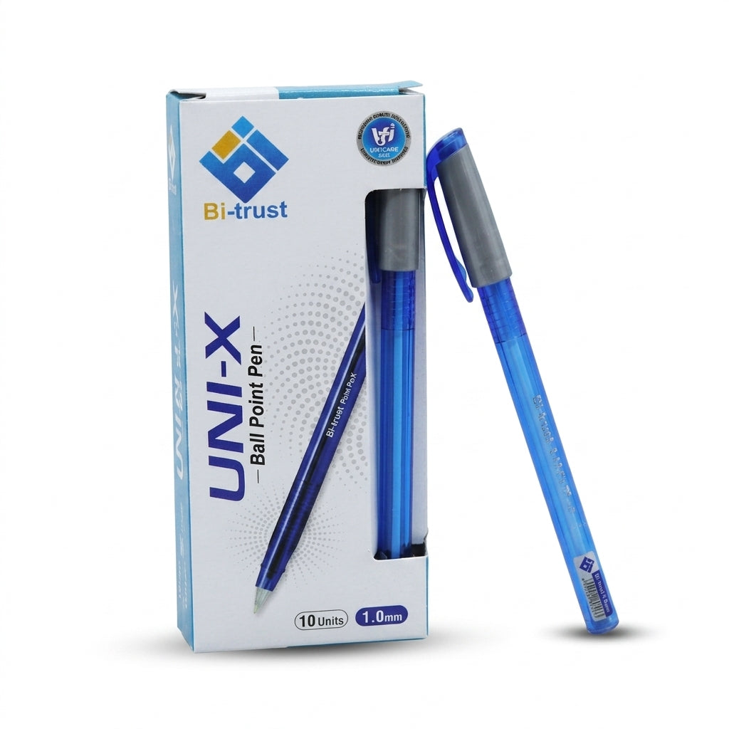 Bi-Trust Uni-X Ballpoint Pen, 1 mm, blue ink