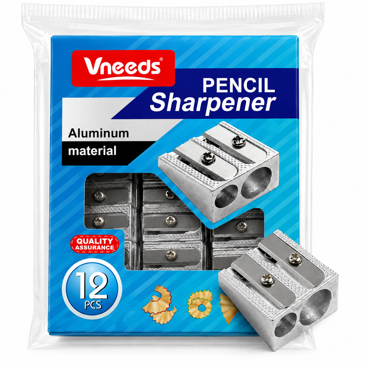 12 Sharpener Metal 2 Hole Vneeds V1303-BT-7454