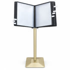 Display Book Rack With Handle A4 Gold