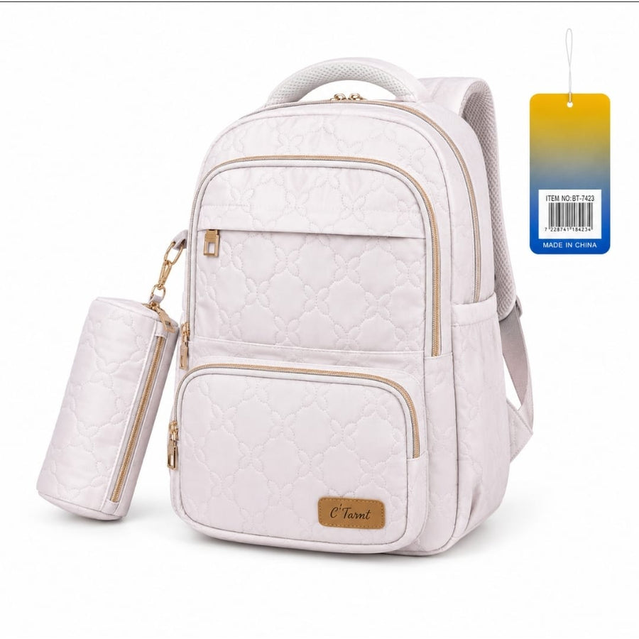 Classic School Backpack with Pencil Case, Black – Model BT-7423