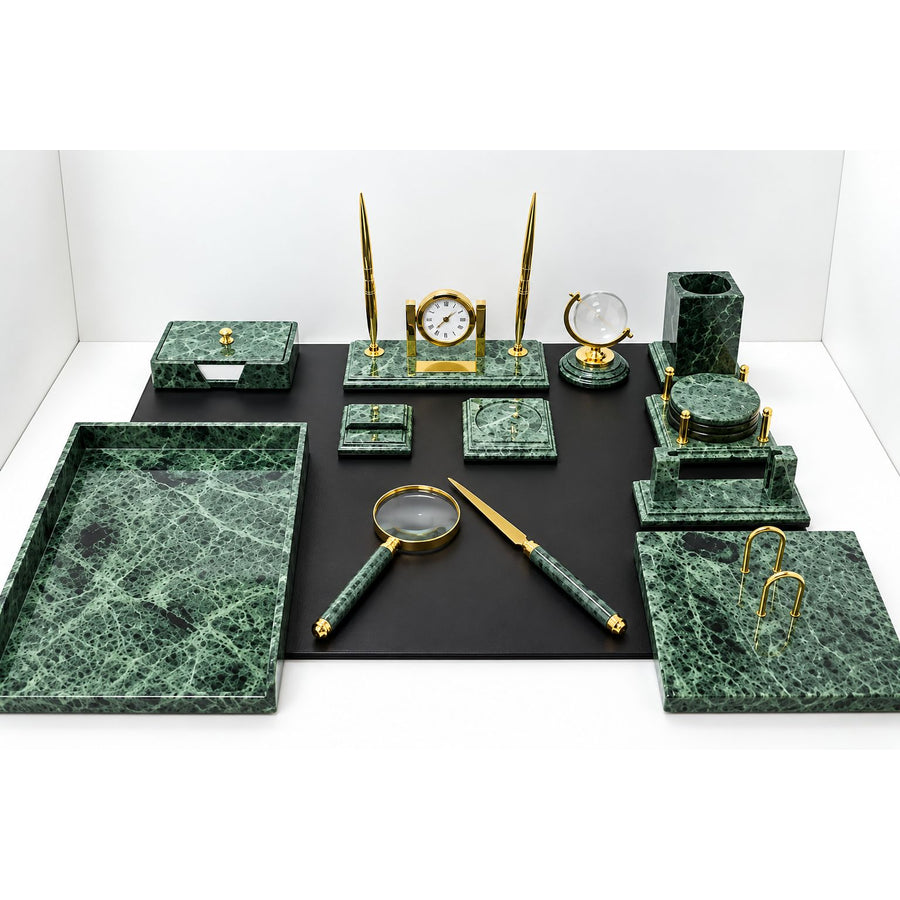 Luxury Marble Desk Set, Green