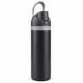 Metal Sports Water Bottle with Flip Spout & Carry Loop, 600 ml – Black | Bi Trust