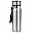 Metal Water Bottle Flask with Carry Strap, 800 ml