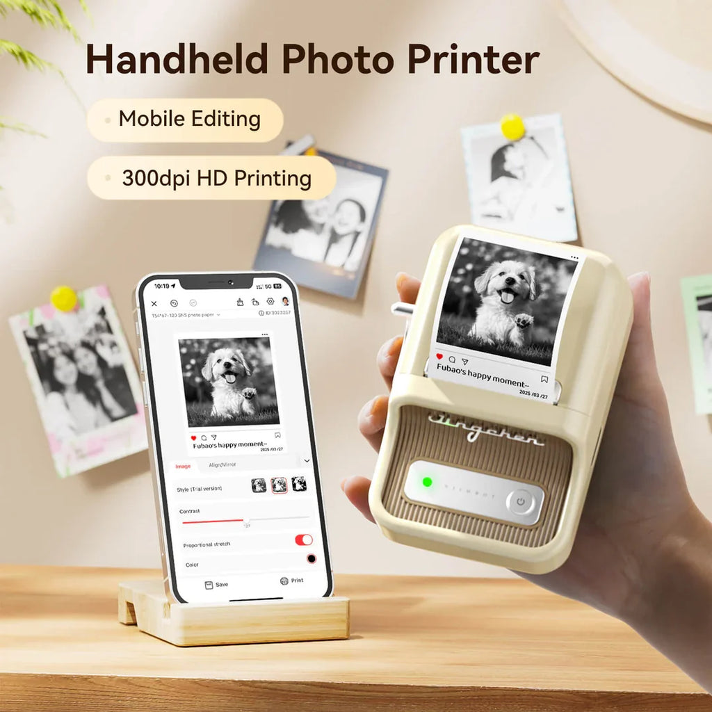 طابعة ملصقات NIIMBOT B21 Pro بالأحمر والأسود - الصورة 3