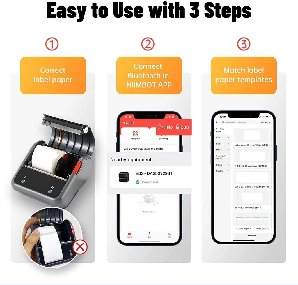 NIIMBOT B3S Thermal Label & Receipt Printer - image 5