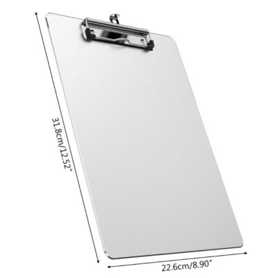 Clipboard Aluminum Soft single with metal Clips Size A4