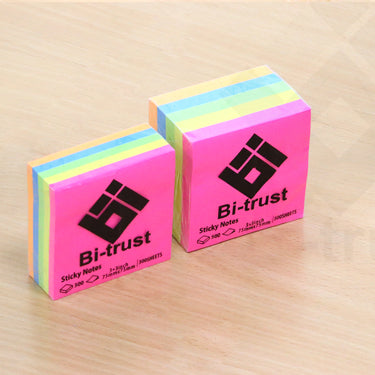 Multi-Colour Sticky Notes 7.6 × 7.6 cm – 300 Sheets | Bi-Trust
